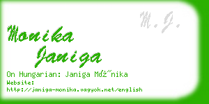 monika janiga business card